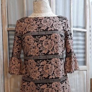 Eliza J Blk and Pink Lace Dress Girlhood Core Size 12 P